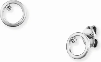 Produktbild von cai Ohrringe 925/- Sterling Silber 0,7cm weiß Zirkonia weiß 273220689