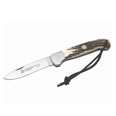 Produktbild von PUMA IP Jagd-Taschenmesser LA CAZA STAG III, rostfrei,, Back Lock, Hirschhorn-Griffschalen, Edelstahlbacken