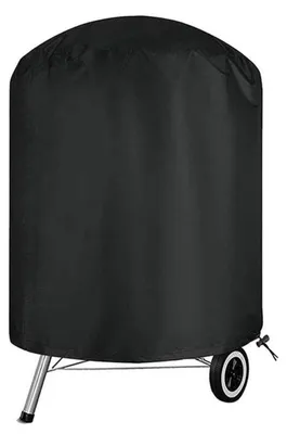 Obrázok produktu pre Ochranný kryt na gril, vodotesný, kruhový, priemer 71 x 73 cm, farba: čierna, materiál: Oxford