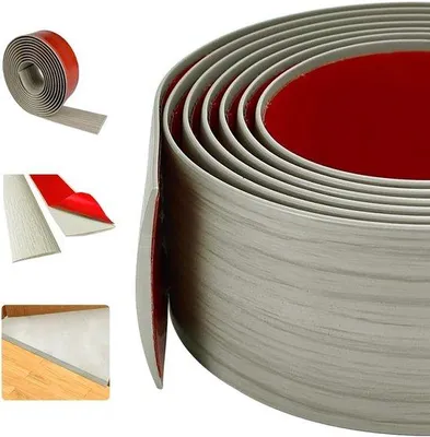 Obrázek produktu pro PVC lišta 200 x 5 cm – šedá, samolepicí, na dlažbu