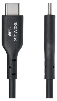Obrázok produktu pre StarTech.com USB2AC15CMBK, 0,15 m, USB A, USB C, USB 2.0, 0,48 Gbit/s, Čierna
