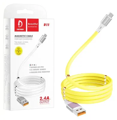 Image de Câble Usb Type-C Denmen Jaune D11T Magnétique