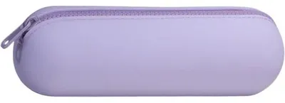 Image de Trousse de voyage en silicone pour pinceaux de maquillage, porte-pinceaux de voyage, organiseur de bijoux pour articles de voyage, 22 x 6,5 x 5,5 cm, violet