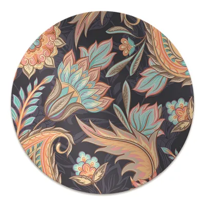 Produktbild von Rundmatte - Stuhlunterlage Bürostuhlunterlage - Rund Ø 100 cm - Bodenmatte - Fußmatte - Paisley