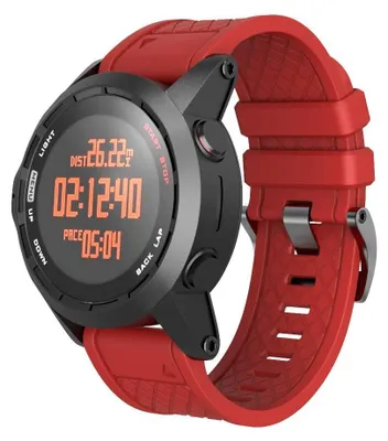 Immagine prodotto di Cinturino in silicone per orologio Fenix 2, 26 mm, rosso