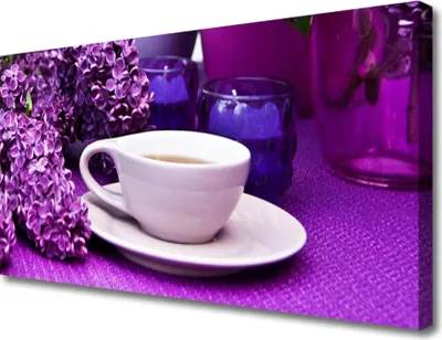 Produktbild von Tulup Leinwand-Bilder 100x50 Wandbild Canvas Kunstdruck Tasse Blumen Pflanzen
