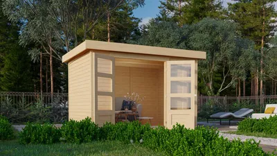 Produktbild von Karibu Gartenhaus Gerätehaus Kerko 4 naturbelassen 302x217x211 cm