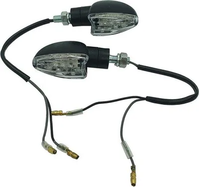 Zdjęcie produktu dla Kierunkowskaz LED do motocykla –   – uniwersalne złącze – czarny