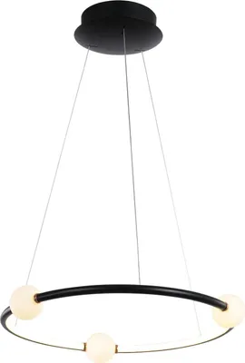 Zdjęcie produktu dla Żyrandol Italux Lozanna LED nowoczesny czarny PND-20112035-1A-BL