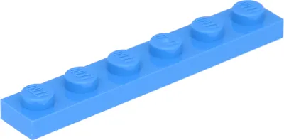 Produktbild von Lego® 1x6 Platte 3666 - 1 Stück Mittleres Blau