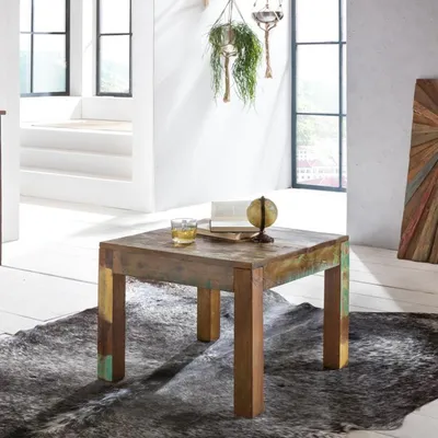 Image de Couchtisch KALKUTTA 60 x 47 x 60 cm | Massivholz