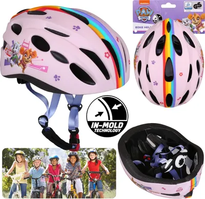 Produktbild von Paw Patrol Rosa Kinderfahrradhelm IN-MOLD, Mädchen, VERSTELLBAR 52-56 cm