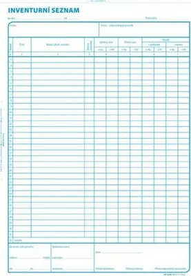 Obrázok produktu pre 1049 - Inventárny zoznam A4, 100 listov