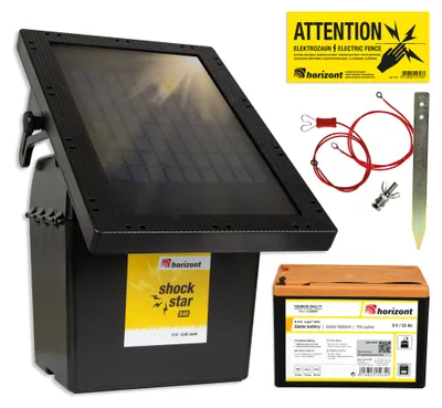Produktbild von horizont 9 V / 12 V Solar-Weidezaungerät - shockstar S40 | inklusive Batterie