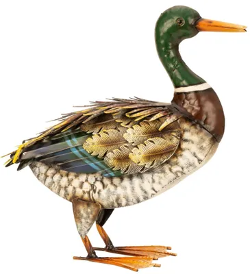Produktbild von Ente Metall stehend 35cm Tierfigur Bauernhof Haus Hof Garten Teich Dekoration