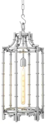 Produktbild von Casa Padrino Designer Hängeleuchte / Laterne Silber 30,5 x H. 69,5 cm - Luxus Hängelampe
