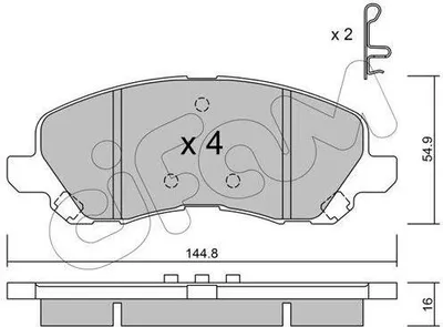 Produktbild von CIFAM Bremsbeläge Satz Vorne Bremsklötze für MITSUBISHI ASX (GAW) 822-481-0