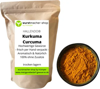 Produktbild von Kurkuma Curcuma Gelbwurz ohne Zusätze gemahlen - 250g | wurstmacher-shop by trümper