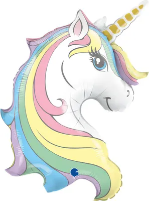 Produktbild von Shape Folienballon Einhorn Kopf | 81 cm