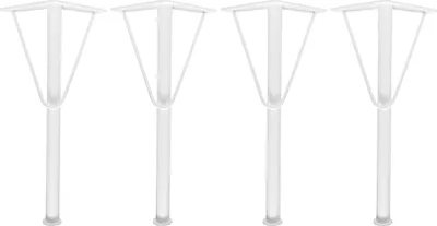 Produktbild von Natural Goods Berlin Möbelfüße V-PIPE, Bankbeine, Bettfüße, Couchtischgestell, Sitzbank, Weiß, 40 cm, 4 Stück