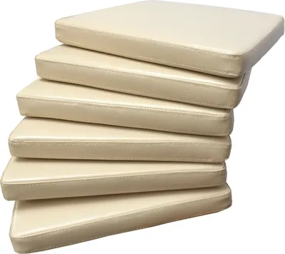 Produktbild von Stuhlkissen 2x Sitzpolster Polster LARISSA Kunstleder beige
