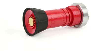 Image de Tuyau de jet Garronda pour pompiers, 1 pouce, raccord Storz 25, type D, avec régulation rotative du jet d'eau. Buse de pulvérisation, raccord rapide, buse pour pompiers, pour irrigation. Référence : GD-0234