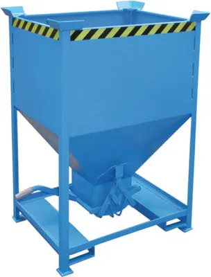 Produktbild von Silobehälter - 600 l - stapelbar mit Einfahrtaschen und Scherenverschluss - 1.550 x 1.090 x 860 mm - lichtblau (RAL 5012)
