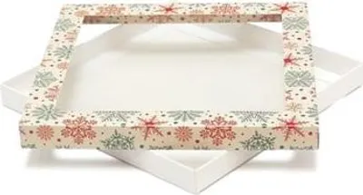 Obrázek produktu pro Ozdobná dárková krabička s okénkem, 210 x 210 x 20 mm