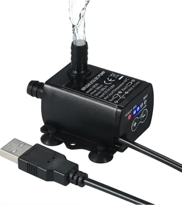 Obrázok produktu pre Decdeal – mimoriadne tiché mini USB čerpadlo 5 V, 4,8 W, prietok 300 l/h, zdvih 300 cm, bezkefové, vodotesné ponorné čerpadlo do fontány s funkciou nastavenia prietoku