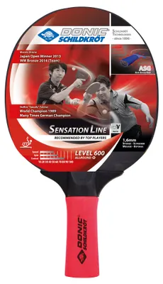 Image de Raquette de ping-pong Donic-Schildkröt SENSATION 600 ASG (Anti Shock Grip)
