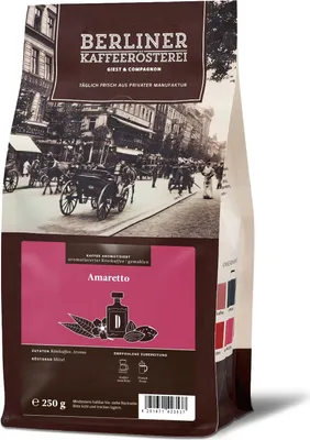 Produktbild von Berliner Kaffeerösterei - aromatisierter Kaffee Amaretto (250g / Kaffeemaschine)