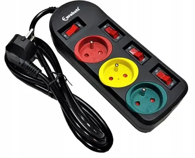 Produktbild von Eurobatt Stromleiste mit 3 Steckdosen und 4 Schaltern 1,5m