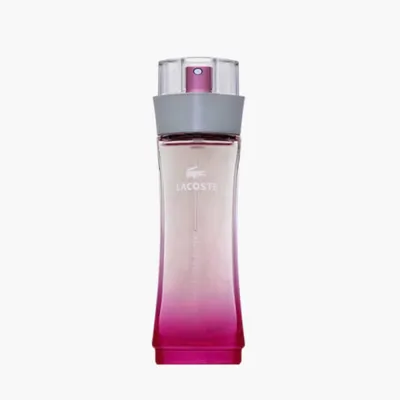 A single bottle of Lacoste Touch of Pink EDT perfume.