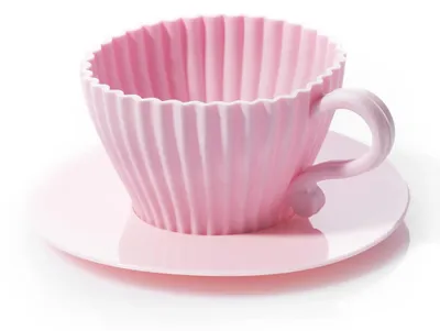 Obrázek produktu pro Silikonové formy na muffiny s nepřilnavým povrchem – růžové šálky, 4 ks