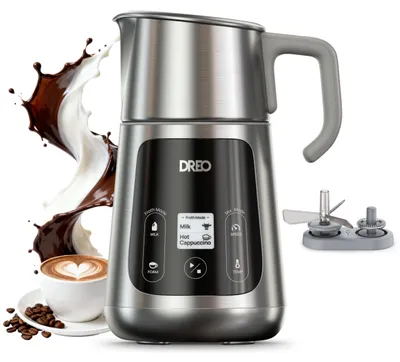 Imagen del producto de Espumador de leche eléctrico Dreo [Mejorado], espumador de leche eléctrico multifunción de 450 ml