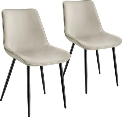 Produktbild von Set Stuhl Monroe gepolstert, in Samtoptik 48 x 59 x 82,5 cm