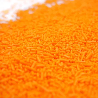 Produktbild von Streuselheld Jimmie`s Orange 40g Streusel zum Dekorieren und Verzieren von Gebäck aller Art wie Torten Kuchen Keksen Zuckerstreusel