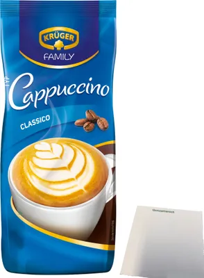 Immagine prodotto di Famiglia Krüger Cappuccino Classico (500g Beutel) + blocco usy