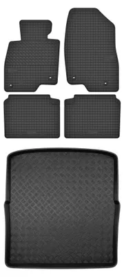 Produktbild von Gummimatten + Kofferraumwanne für Mazda 6 GJ III 2012-2023 (Kombi) – Schwarz, passgenau – Wielganizator