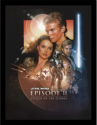 Immagine prodotto di Star Wars - Poster incorniciato "Episodio II" PM8715 (40 cm x 30 cm) (Multicolore)
