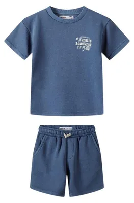 Immagine prodotto di Minoti - Maglietta e pantaloncini per bambino MN698 (134) (blu)