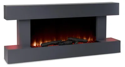 Obrázok produktu pre Klarstein Smart Dekoratívny krb s LED plameňmi, elektrický krb s ohrievačom, 2000W elektrický krb, úsporný elektrický krb, nástenný krb s diaľkovým ovládaním a časovačom, elektrické krby s MDF krytom