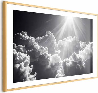 Produktbild von Posterpapier Poster - Hope in the Clouds: Inspiring Sun Rays – Awaken Emotions 60x40 cm Muster b-H-10041-ao-a