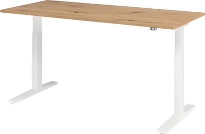 Zdjęcie produktu dla Biurko XMKA19, 1800 x 800 x 700-1200 mm, dąb/biały