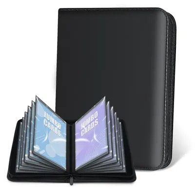 Productafbeelding van Kaartenhouder Jumbo - 60 vakken - Opbergalbum voor TCG-kaarten - Polyurethanleer - 14,5 x 20,1 cm - Zonder ringband
