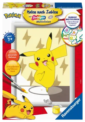 Produktbild von Ravensburger Malen nach Zahlen 20084 - Pikachu - Pokémon Motiv für Kinder ab 7 Jahren