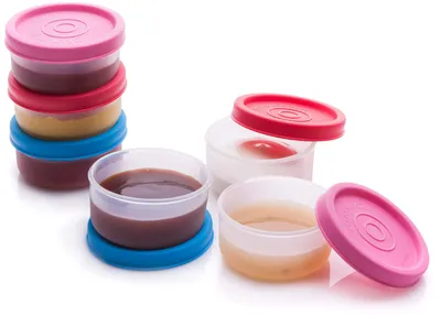 6 Mini-Vorratsdosen mit Deckel, BPA-frei, stapelbar, spülmaschinengeeignet