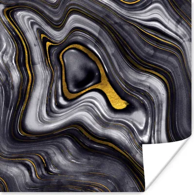 Produktbild von MuchoWow® Poster Steine - Achat - Geode - Marmor 50x50 cm - Wohnzimmerdekoration
