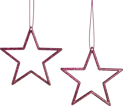 Produktbild von Glitzernde Weihnachtssterne zum Aufhängen für festliche Dekoration, 40 Stück