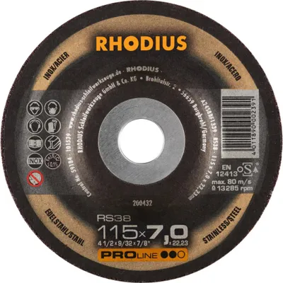 Obrázek produktu pro RHODIUS Brusný kotouč RS38 115 x 7,0 x 22,23 PROline